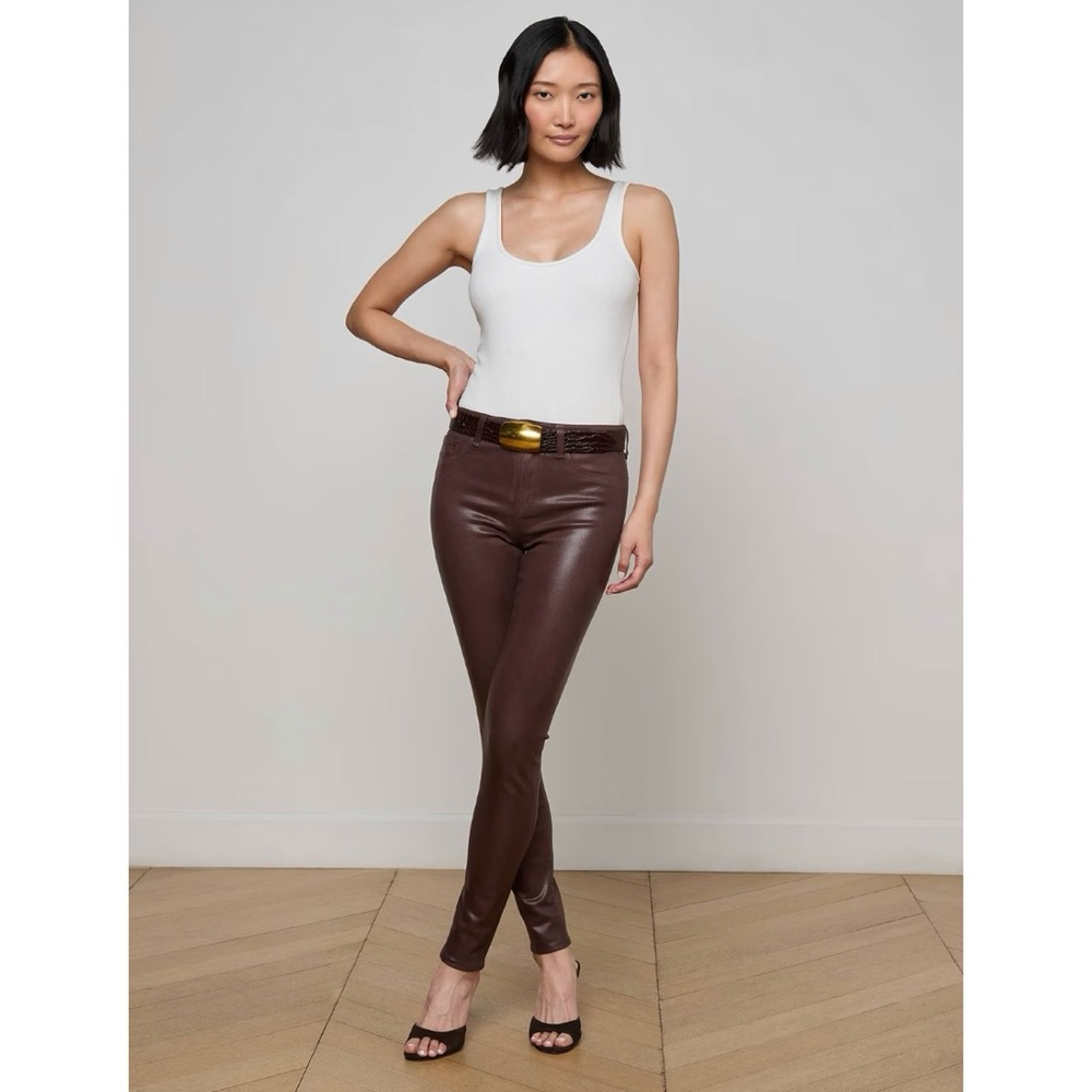 L’Agence Marguerite Cocoa Coated Skinny Jean - Picture 3 of 8